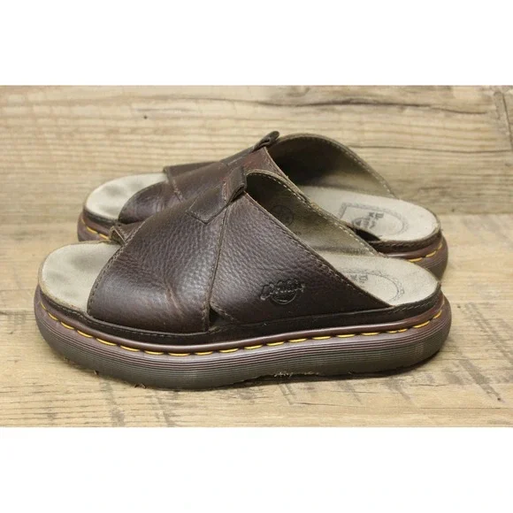 Dr.‎ Martens Unisex Leather Criss Cross Slip On Slide Sandals Vintage Size 8